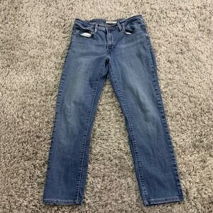 Levis Mid Rise Skinny Jeans Womens 12 W31 L30 Medium Wash Blue Stretch Denim